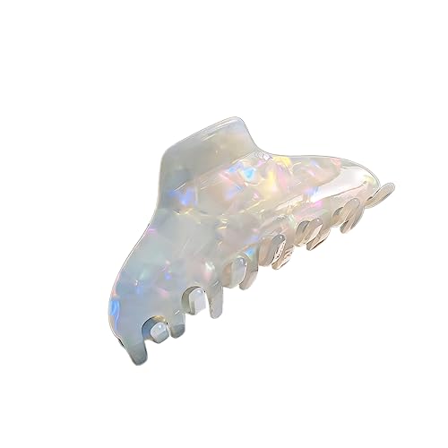 1 Stück Haarspangen damen für Dickes Haar,Haar Jaw Clips Große Rutschfester Haarklammer Klaue Clips starker Halt Bunter Klauenklemme Haarclip Haarstyling-Zubehör für Frauen,Weiß C von Blausky