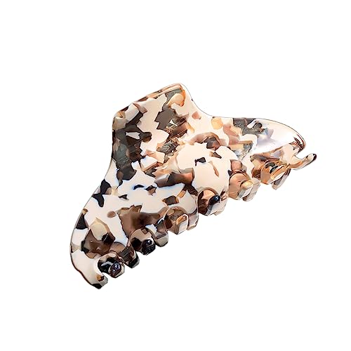 1 Stück Haarspangen damen für Dickes Haar,Haar Jaw Clips Große Rutschfester Haarklammer Klaue Clips starker Halt Bunter Klauenklemme Haarclip Haarstyling-Zubehör für Frauen,Weißkaffee von Blausky