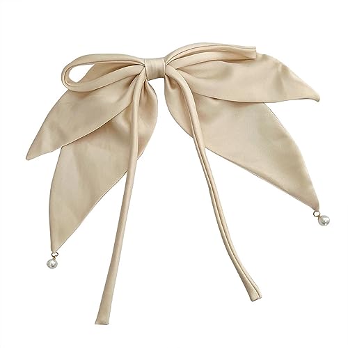 1 St點k Haarspangen mit gro遝r Schleife,Schleifen-Haarspange,Schleifen Langer Schwanz franz鰏isches Band Federclip,Eleganter Satin-Haarschmuck f黵 Frauen,Haarschleifen,25 x 23 cm,Beige 1 St點k Haarspangen mit gro遝r Schleife,Schleifen-Haarspange,Schleifen Langer Schwanz franz鰏isches Band Federclip,Eleganter Satin-Haarschmuck f黵 Frauen,Haarschleifen,25 x 23 cm,Beige von Blausky