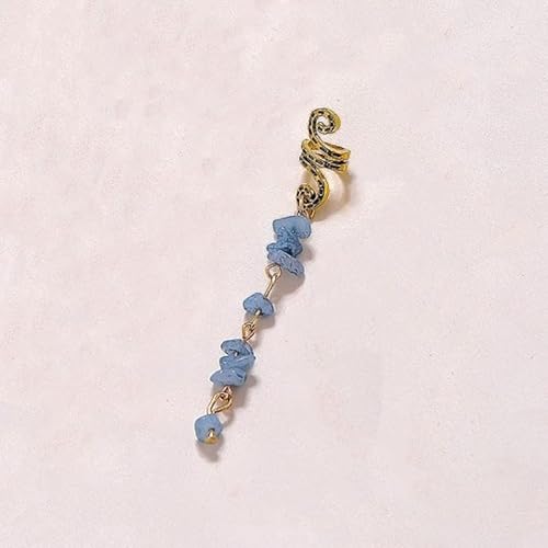 1 Stück Metall Dreadlocks Haarschmuck,Haarspiralen Clips Spiral Pin Spirale Haarspange mit Steinperlen Spirale Haar Clip Zöpfe Schmuck für Männer & Frauen DIY Haar Stil,Dunkelblau,M von Blausky