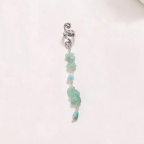 1 Stück Metall Dreadlocks Haarschmuck,Haarspiralen Clips Spiral Pin Spirale Haarspange mit Steinperlen Spirale Haar Clip Zöpfe Schmuck für Männer & Frauen DIY Haar Stil,Dunkelgrün A,M von Blausky