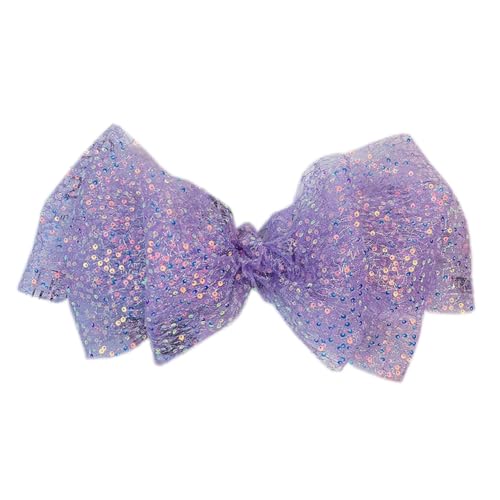 1 Stück Übergroß Haarschleifen Clip,Pailletten-Schleife Haarspangen 30cm Tüllschleife Haars Clips Französische Automatische Haarspange Elegante Haarschmuck für Damen und Mädchen,Lila von Blausky