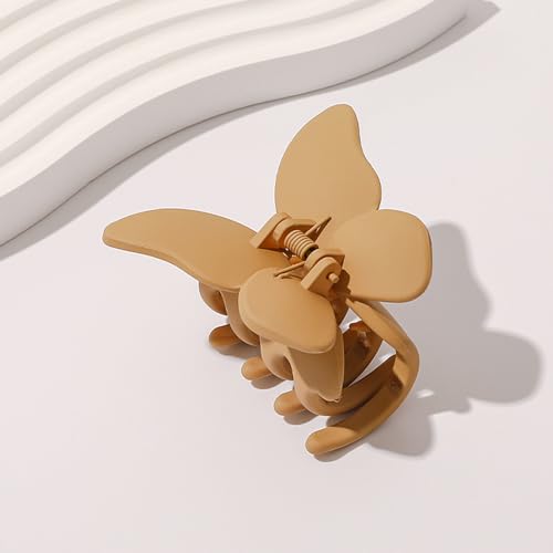 10 Stück Haarklamme,Kunststoff Rutschfester Haarspangen,Haarnadel,Haarklammern Matt,Modisches Haarschmuck,Haarstyling-Zubehör für Frauen Dickes und Dünnes Haar,Großer Kurkuma,6,5 x 5,5 cm von Blausky