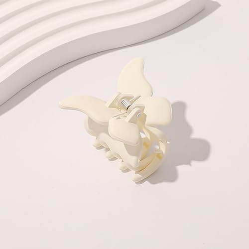 10 Stück Haarklamme,Kunststoff Rutschfester Haarspangen,Haarnadel,Haarklammern Matt,Modisches Haarschmuck,Haarstyling-Zubehör für Frauen Dickes und Dünnes Haar,Kleine Milchweiße,5 x 4 cm von Blausky