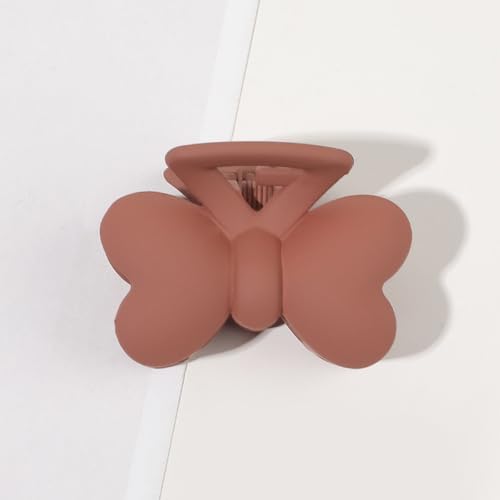 10 Stück Haarklamme,Kunststoff Rutschfester Haarspangen,Mini-Haarnadel,Haarklammern Matt,Modisches Haarschmuck,Haarstyling-Zubehör für Frauen Dickes und Dünnes Haar,Schmetterling-Orange,4 cm von Blausky