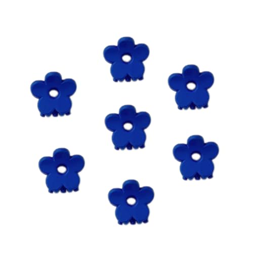 10 Stück Kleine Blume Haarspangen,2cm Klaue Clips Haarkrallen Hair Clips Rutschfestem Griff Mini-Accessoires Niedliche Blumen Haarklammer Haarschmuck für Damen DIY Haarstyling,Königsblau von Blausky