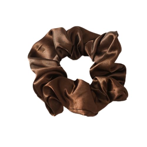 10 Stück Satin Haargummis Stoff Haargummis Weich Elastisch Haarbänder Haargummi Scrunchies Satin,Haare Ringe,Frauen Haarschmuck Pferdeschwanzhalter Haarband für Damen,Dunkler Kaffee von Blausky