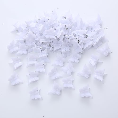 100 Stück Mini Schmetterling Haarspangen,Niedlich Haarklammer Klein,Rutschfeste Haargreifer,Bunt Haarstyling-Zubehör,Klein Hair Clips als Geschenk für Damen und Frauen,Weiß 100 Stück Mini Schmetterling Haarspangen,Niedlich Haarklammer Klein,Rutschfeste Haargreifer,Bunt Haarstyling-Zubehör,Klein Hair Clips als Geschenk für Damen und Frauen,Weiß von Blausky