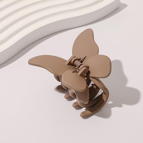 15 Stück Haarklamme,Kunststoff Rutschfester Haarspangen,Haarnadel,Haarklammern Matt,Modisches Haarschmuck,Haarstyling-Zubehör für Frauen Dickes und Dünnes Haar,Großer Kaffee,6,5 x 5,5 cm von Blausky