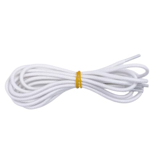 2 Paar 160cm Runde Schnürsenkel,universelle Stiefel Schnürsenkel Ersatz Schuhbänder Laces für Damen & Herren reißfeste Shoelace für Arbeitsschuhe Outdoorschuhe Wanderschuhe Boots,Weiß von Blausky