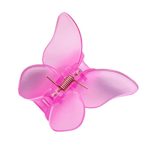 2 Stück 5.5x4.3cm Schmetterling Haarklammer,Bunt Klein Butterfly Hair Clip Rutschfestes Haar Jaw Clips Haarschmuck Acryl Matt Haarspangen Haarstyling-Zubehör für Frauen,Hellviolett von Blausky
