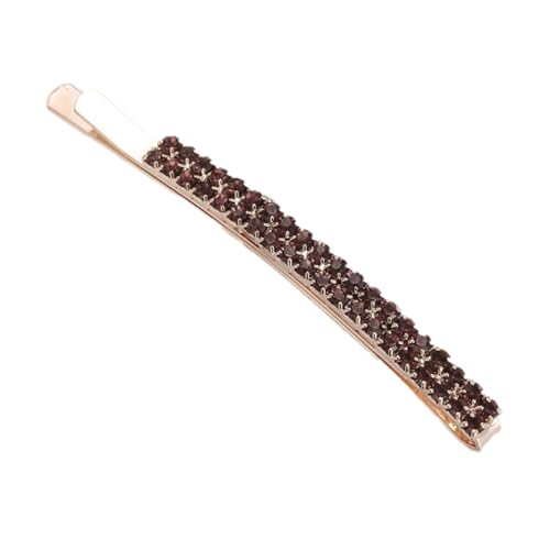 2 Stück 6.6x0.5cm Metall Bobby pins,Glitter Strass Haarnadeln Französisch Hair pin U-förmige Haarklammern Haarspange Haar Accessoires für Frauen Hair Styling Friseursalon,Lila von Blausky