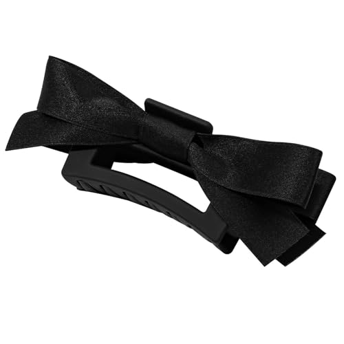 2 Stück 8.5cm Schleife Hair Claw Haar-Klammer mit Schleifen,Hair Clips Bänder Haarspangen Rutschfeste Haarklammern Französisches Bogen Haarclip für Damen Dick/Dünn Haar,Schwarz von Blausky