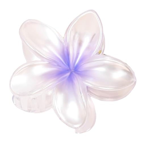 2 Stück 8cm Blumen Haarklammer,Bunt Hawaii Plumeria spangen haare Rutschfeste Flower hair clips Haarspangen Haarschmuck Blume Haarstyling-Zubehör für Frauen Strand Urlaub,Lila B von Blausky