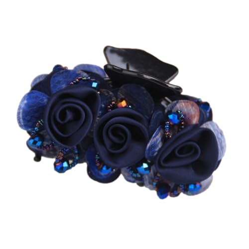2 Stück Blumen Haarspangen für Frauen,Rutschfeste Haarklammer Claw Clip Flower Hair Clip Französisches Haarschmuck mit Kristallperlen Haarstyling Zubehör für Dick Dünn Haar,Marineblau 2 Stück Blumen Haarspangen für Frauen,Rutschfeste Haarklammer Claw Clip Flower Hair Clip Französisches Haarschmuck mit Kristallperlen Haarstyling Zubehör für Dick Dünn Haar,Marineblau von Blausky
