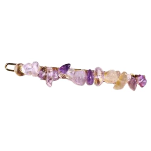 2 Stück Elegante Haarspangen für Damen,Haarnadeln aus Natürlicher Kristall Braut Hochzeit Schmuck Haar Clip Französische Haarspange Frauenhaarclip mit Edelsteinen für Alltag und Anlässe,Hellviolett A von Blausky