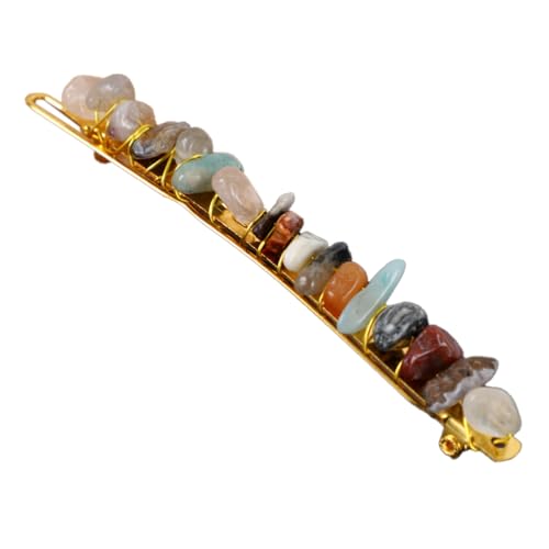 2 Stück Elegante Haarspangen für Damen,Haarnadeln aus Natürlicher Kristall Braut Hochzeit Schmuck Haar Clip Französische Haarspange Frauenhaarclip mit Edelsteinen für Alltag und Anlässe,Bunt F von Blausky