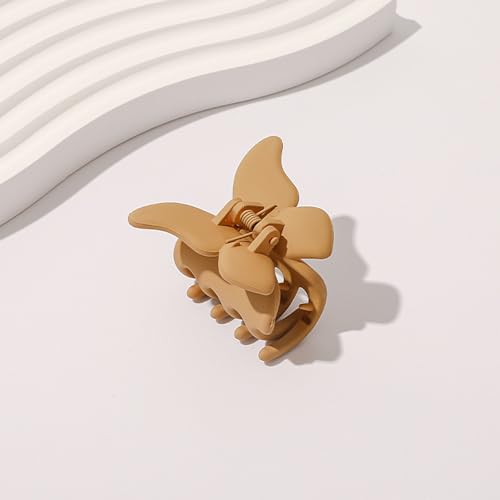 2 Stück Haarklamme,Kunststoff Rutschfester Haarspangen,Haarnadel,Haarklammern Matt,Modisches Haarschmuck,Haarstyling-Zubehör für Frauen Dickes und Dünnes Haar,Kleine Kurkuma,5 x 4 cm von Blausky