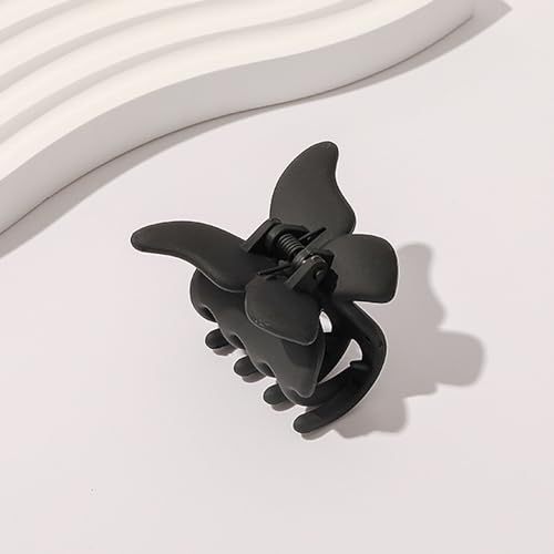2 Stück Haarklamme,Kunststoff Rutschfester Haarspangen,Haarnadel,Haarklammern Matt,Modisches Haarschmuck,Haarstyling-Zubehör für Frauen Dickes und Dünnes Haar,Kleine Schwarze,5 x 4 cm von Blausky