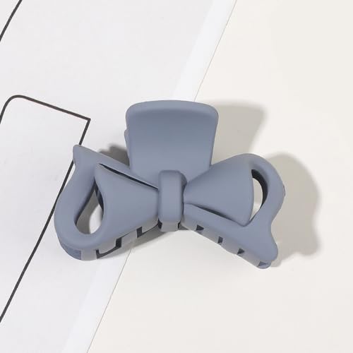 2 Stück Haarklamme,Kunststoff Rutschfester Haarspangen,Mini-Haarnadel,Haarklammern Matt,Modisches Haarschmuck,Haarstyling-Zubehör für Frauen Dickes und Dünnes Haar,Fliege-Blaugrau,4.5 cm von Blausky