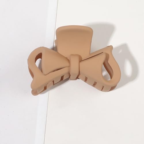 2 Stück Haarklamme,Kunststoff Rutschfester Haarspangen,Mini-Haarnadel,Haarklammern Matt,Modisches Haarschmuck,Haarstyling-Zubehör für Frauen Dickes und Dünnes Haar,Fliege-Kurkuma,4.5 cm von Blausky