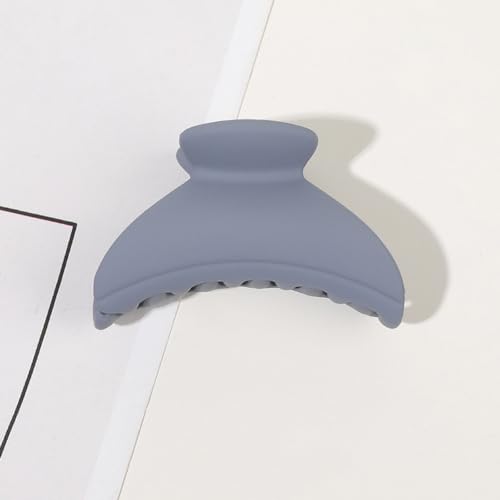 2 Stück Haarklamme,Kunststoff Rutschfester Haarspangen,Mini-Haarnadel,Haarklammern Matt,Modisches Haarschmuck,Haarstyling-Zubehör für Frauen Dickes und Dünnes Haar,Halbmond-Blaugrau,4.5 cm von Blausky