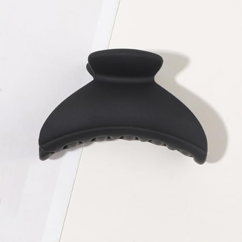 2 Stück Haarklamme,Kunststoff Rutschfester Haarspangen,Mini-Haarnadel,Haarklammern Matt,Modisches Haarschmuck,Haarstyling-Zubehör für Frauen Dickes und Dünnes Haar,Halbmond-Schwarz,4.5 cm von Blausky