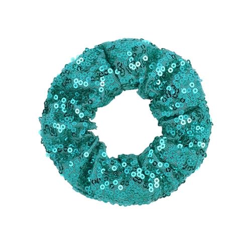 2 Stück Pailletten Haargummis für Damen,Glitzer Haar-Accessoires Weiche Sequins Scrunchies Elastische Dicke Bänder Pferdeschwanz Halter Frauen Haarschmuck für Karneval Party,Blau von Blausky