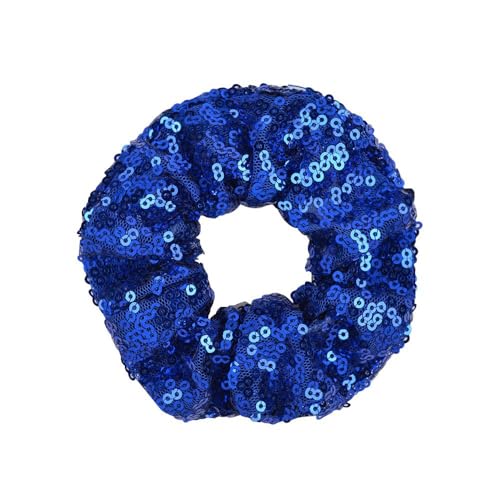 2 Stück Pailletten Haargummis für Damen,Glitzer Haar-Accessoires Weiche Sequins Scrunchies Elastische Dicke Bänder Pferdeschwanz Halter Frauen Haarschmuck für Karneval Party,Königsblau von Blausky