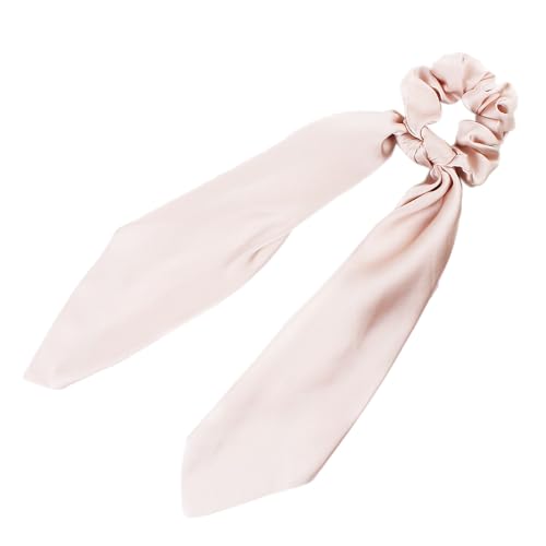2 Stück Satin-Haarschleifen,Haarband mit Langer Schwanz für Damen Elastische Haargürtel Haargummis Haarbänder Elegant Bowknot Haar Ringe Pferdeschwanzhalter Frauen Haarschmuck,Satin-Champagner von Blausky