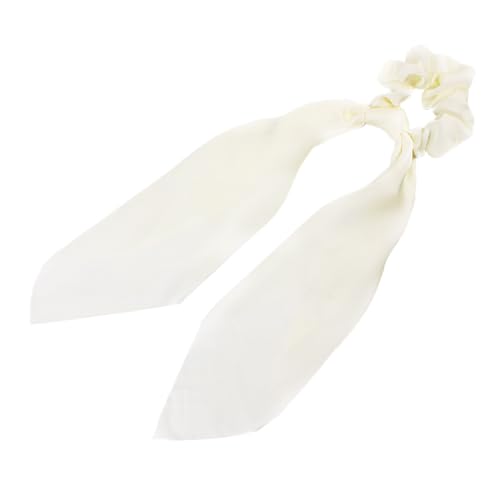 2 Stück Satin-Haarschleifen,Haarband mit Langer Schwanz für Damen Elastische Haargürtel Haargummis Haarbänder Elegant Bowknot Haar Ringe Pferdeschwanzhalter Frauen Haarschmuck,Satin-Creme von Blausky