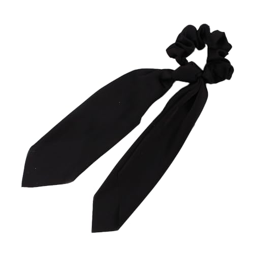2 Stück Satin-Haarschleifen,Haarband mit Langer Schwanz für Damen Elastische Haargürtel Haargummis Haarbänder Elegant Bowknot Haar Ringe Pferdeschwanzhalter Frauen Haarschmuck,Satin-Schwarz von Blausky
