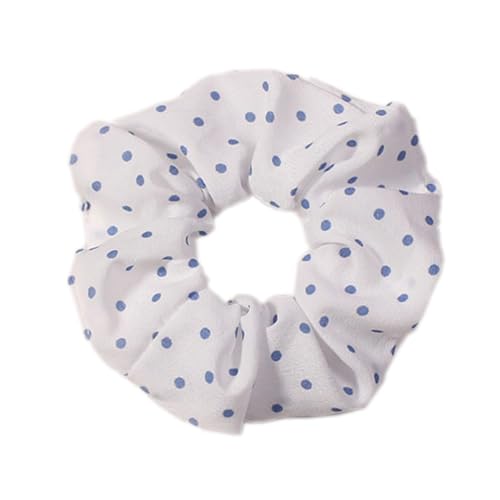 20 Stück Blaue Serie Haargummis,Stoff Scrunchies Haarringe Elastische Haarbänder Haare Ringe,Haargummi Starker Halt,Haarschmuck Pferdeschwanzhalter,für Damen und Frauen,Weiß von Blausky