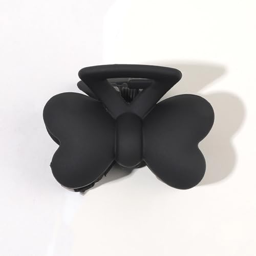 20 Stück Haarklamme,Kunststoff Rutschfester Haarspangen,Mini-Haarnadel,Haarklammern Matt,Modisches Haarschmuck,Haarstyling-Zubehör für Frauen Dickes und Dünnes Haar,Schmetterling-Schwarz,4 cm von Blausky