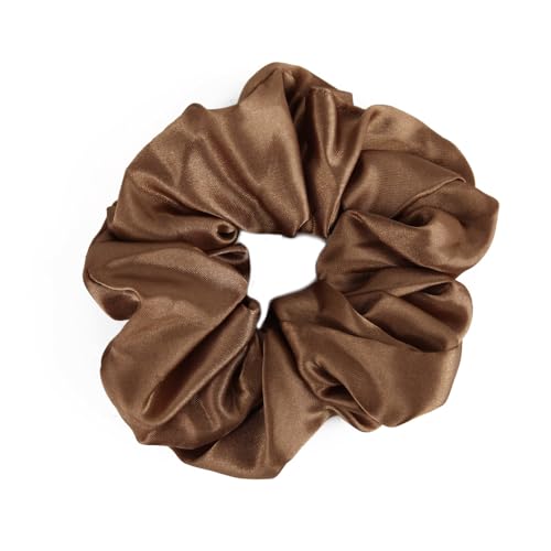 20 Stück Satin Haargummis Stoff Haargummis Weich Elastisch Haarbänder Haargummi Scrunchies Satin,Haare Ringe,Frauen Haarschmuck Pferdeschwanzhalter Haarband für Damen,Hellbraun von Blausky