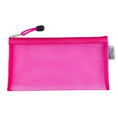 24 Stück Taschen aus Netzgewebe mit Reißverschluss,Mehrzweck Mäppchen Federmäppchen Stiftemäppchen Kosmetiktasche Pencil Case Schreibwaren Organizer für DIY-Heimarbeit Kosmetik 22x11.5cm,Rosenrot 24 Stück Taschen aus Netzgewebe mit Reißverschluss,Mehrzweck Mäppchen Federmäppchen Stiftemäppchen Kosmetiktasche Pencil Case Schreibwaren Organizer für DIY-Heimarbeit Kosmetik 22x11.5cm,Rosenrot von Blausky