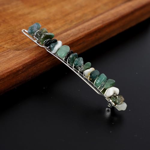 3 Stück Elegante Haarspangen Damen,Haarnadeln aus Natürlicher Kristall Braut Hochzeit Schmuck Haar Clip Französische Haarspange Frauenhaarclip mit Edelsteinen für Alltag und Anlässe,Bunt E+Silber von Blausky