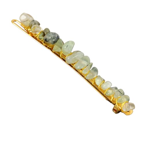 3 Stück Elegante Haarspangen für Damen,Haarnadeln aus Natürlicher Kristall Braut Hochzeit Schmuck Haar Clip Französische Haarspange Frauenhaarclip mit Edelsteinen für Alltag und Anlässe,Hellgrün von Blausky