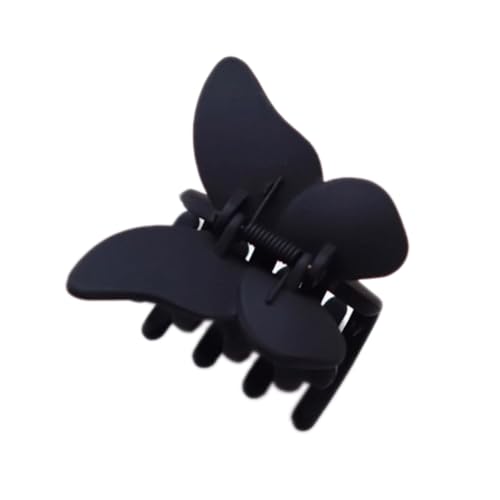 4 Stück 5.5x4.3cm Schmetterling Haarklammer,Bunt Klein Butterfly Hair Clip Rutschfestes Haar Jaw Clips Haarschmuck Acryl Matt Haarspangen Haarstyling-Zubehör für Frauen,Schwarz von Blausky