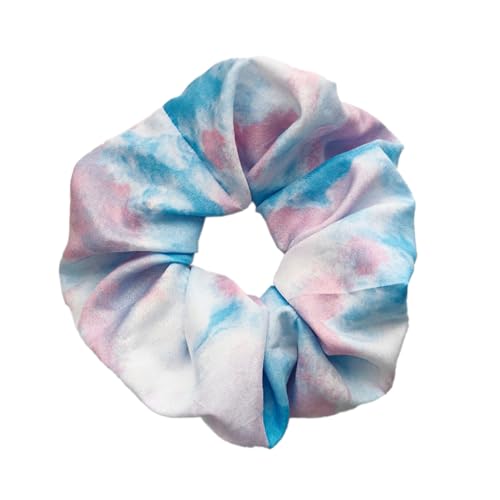 4 Stück 8 cm Haargummis Scrunchies für Damen,Tie-dye Haarbänder,Elastische Zopfgummis,Farbverlauf Haargummi,Haare Ringe Weich Haarschmuck Pferdeschwanzhalter Frauen,Gummibänder,Blauviolett von Blausky