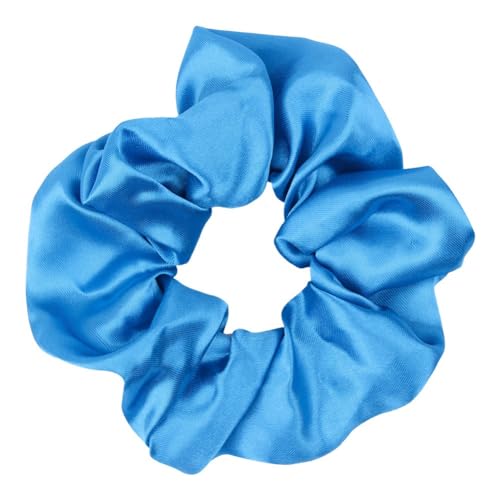 4 Stück Damen Satin Haargummi,Seiden Haarband Weich Elastisch Hair Scrunchies Stoff Haargummis Haarbänder Pferdeschwanz-Halter Haarschmuck für Frauen Feine und Dicke Haare,Blau von Blausky