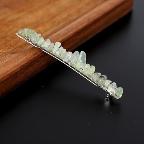 4 Stück Elegante Haarspangen Damen,Haarnadeln aus Natürlicher Kristall Braut Hochzeit Schmuck Haar Clip Französische Haarspange Frauenhaarclip mit Edelsteinen für Alltag und Anlässe,Hellgrün+Silber von Blausky