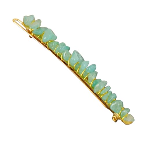 4 Stück Elegante Haarspangen für Damen,Haarnadeln aus Natürlicher Kristall Braut Hochzeit Schmuck Haar Clip Französische Haarspange Frauenhaarclip mit Edelsteinen für Alltag und Anlässe,Grün C von Blausky