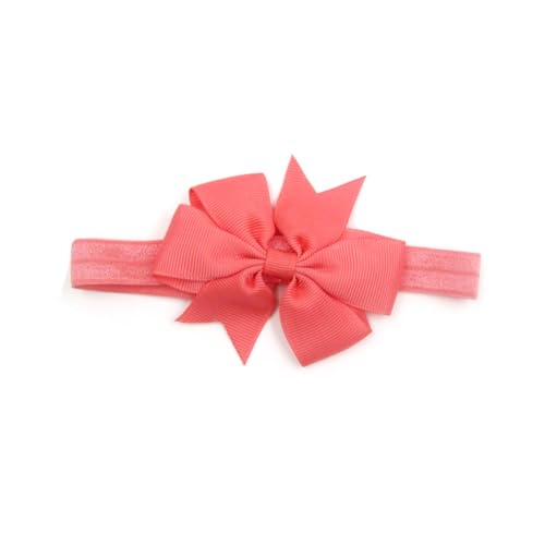 40 Stück Baby Turban,Schleife Stirnband Haarschmuck Süße Stirnbänder Weiche Schleife Kopfbedeckung Elastische Haarbänder für Neugeborene Kleinkinder,Taufe Party Hochzeit Fotografie,Wassermelonenrot von Blausky