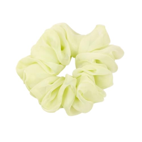 5 Stück Chiffon Haargummi für Damen,Elastische Gummibänder Scrunchies Weich Satin-Haargummis Glitzer Haarband Frauen Haarschmuck für lange,feine und dicke lockige Haare,Gelb von Blausky