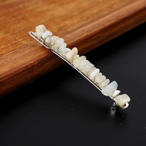 5 Stück Elegante Haarspangen Damen,Haarnadeln aus Natürlicher Kristall Braut Hochzeit Schmuck Haar Clip Französische Haarspange Frauenhaarclip mit Edelsteinen für Alltag und Anlässe,Weiß D+Silber von Blausky