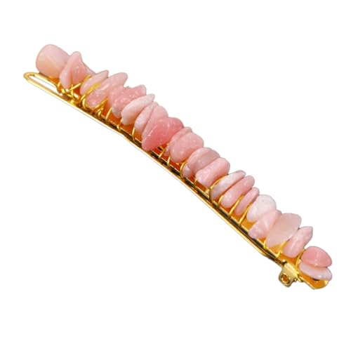 5 Stück Elegante Haarspangen für Damen,Haarnadeln aus Natürlicher Kristall Braut Hochzeit Schmuck Haar Clip Französische Haarspange Frauenhaarclip mit Edelsteinen für Alltag und Anlässe,Dunkelrosa von Blausky