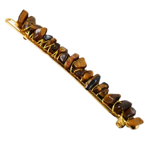 5 Stück Elegante Haarspangen für Damen,Haarnadeln aus Natürlicher Kristall Braut Hochzeit Schmuck Haar Clip Französische Haarspange Frauenhaarclip mit Edelsteinen für Alltag und Anlässe,Bernstein von Blausky