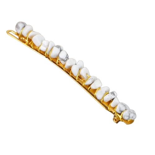 5 Stück Elegante Haarspangen für Damen,Haarnadeln aus Natürlicher Kristall Braut Hochzeit Schmuck Haar Clip Französische Haarspange Frauenhaarclip mit Edelsteinen für Alltag und Anlässe,Weiß C von Blausky