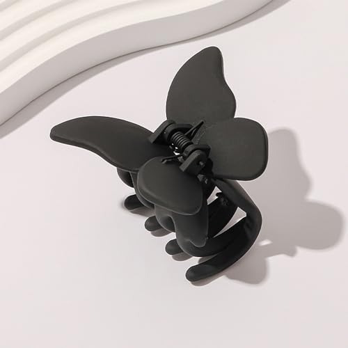 5 Stück Haarklamme,Kunststoff Rutschfester Haarspangen,Haarnadel,Haarklammern Matt,Modisches Haarschmuck,Haarstyling-Zubehör für Frauen Dickes und Dünnes Haar,Großer Schwarzer,6,5 x 5,5 cm von Blausky